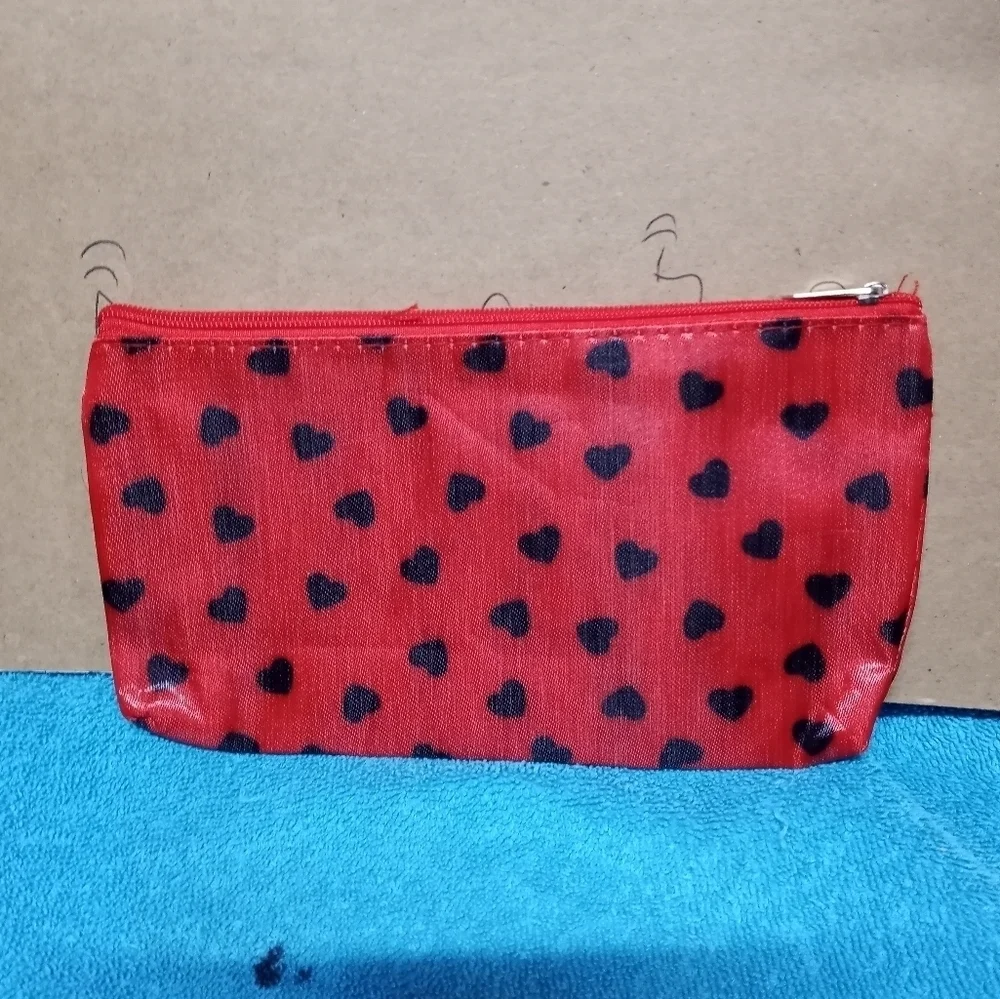Red Heart Patterned Women's Bag